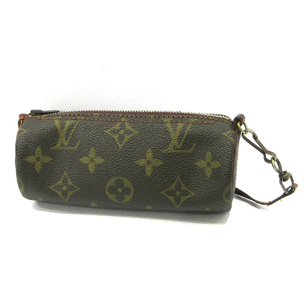 LOUIS VUITTON Monogram Papillon Pouch Clutch Brown